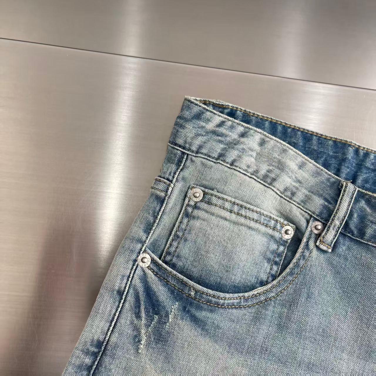 PRADA - Light Wash Distressed Jeans