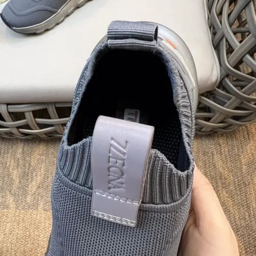 Zegna - Gray Slip-On Sneakers