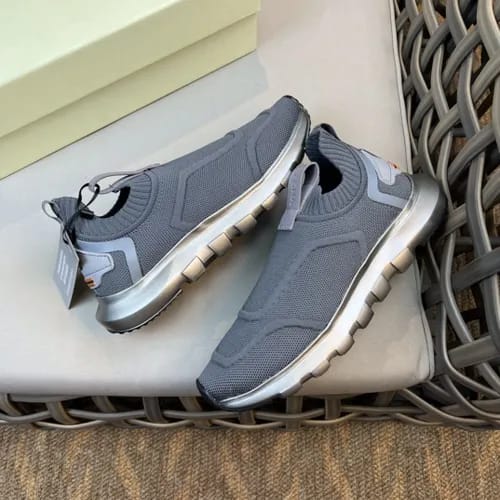 Zegna - Gray Slip-On Sneakers
