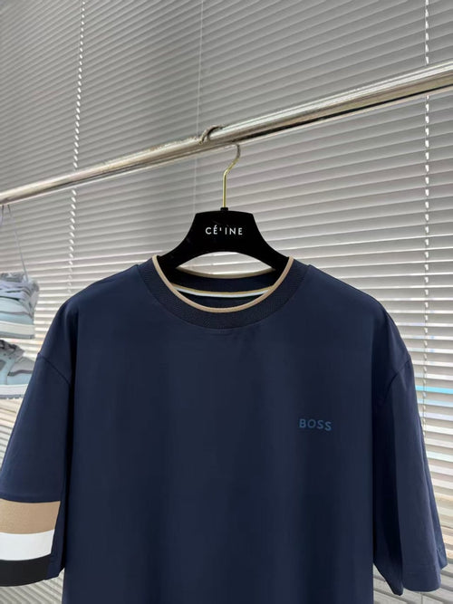 BOSS - Contrast Trim T-Shirt - Navy