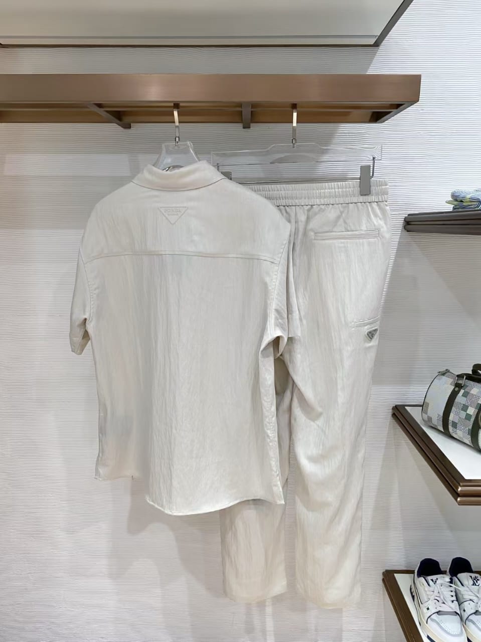 Prada - Linen Set: Shirt & Trousers - Ecru