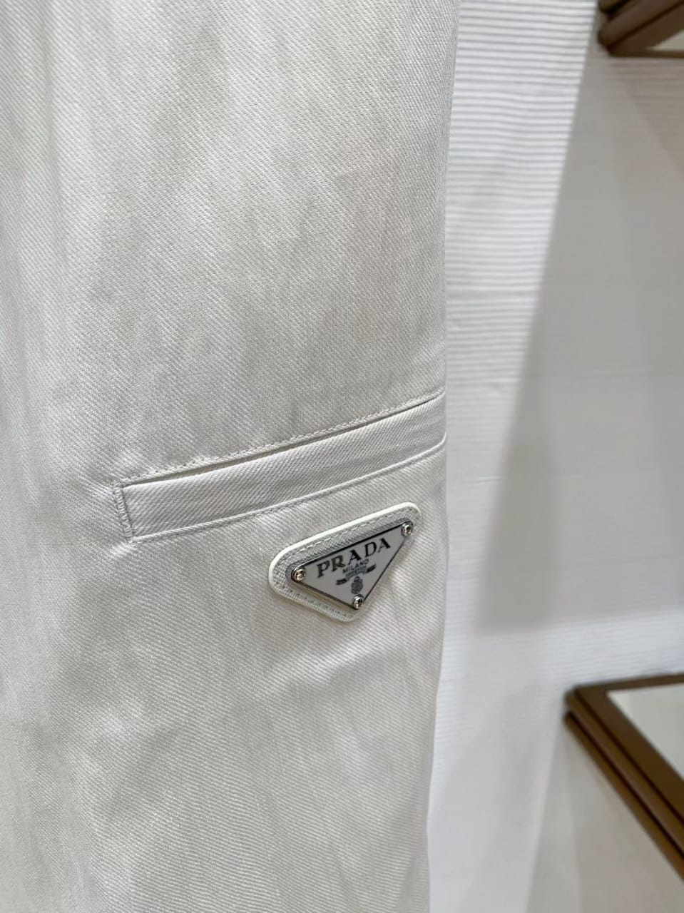 Prada - Linen Set: Shirt & Trousers - Ecru