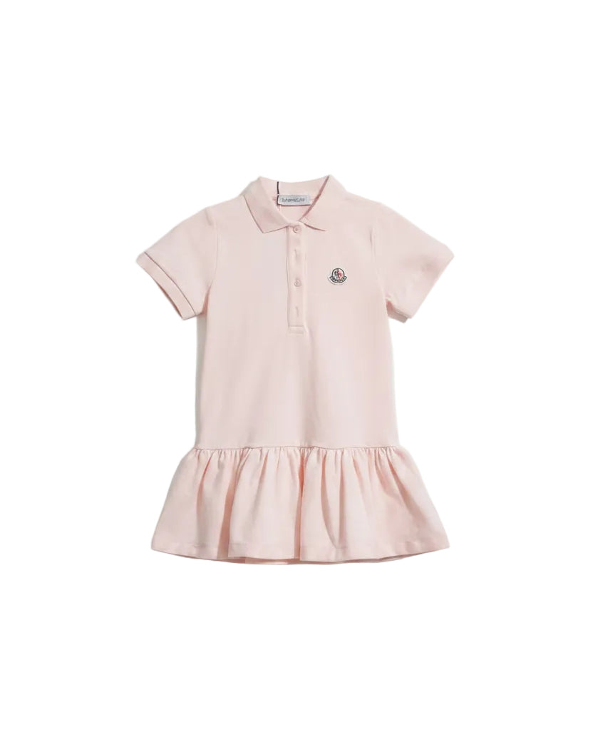 Moncler Enfant - Piqué Knit Ruffled Polo Dress (Pastel Pink)