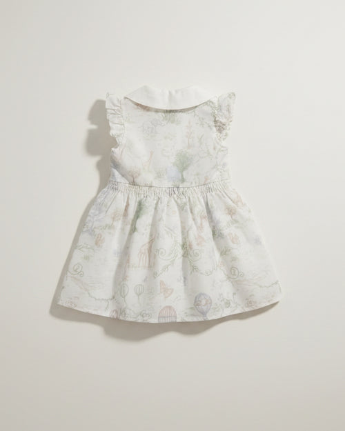 Baby Dior - Toile de Jouy Pastel Cotton Dress (Off-White)