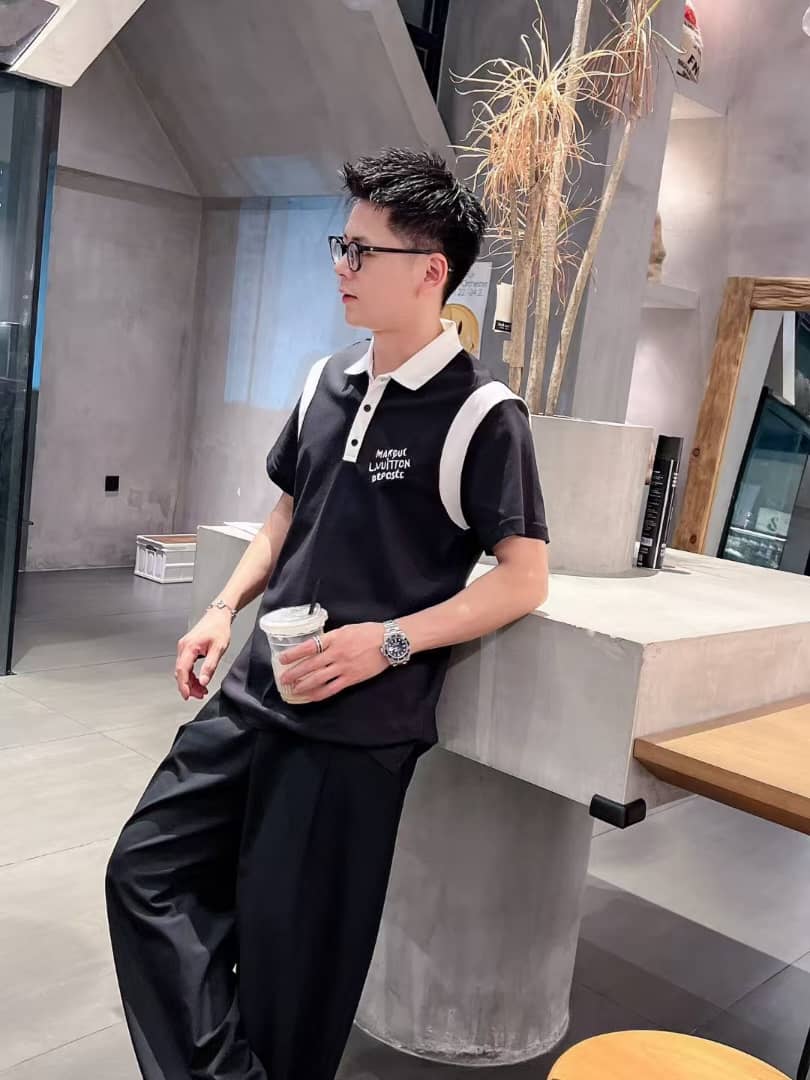 Louis Vuitton - Embroidered Bicolor Polo T-Shirt