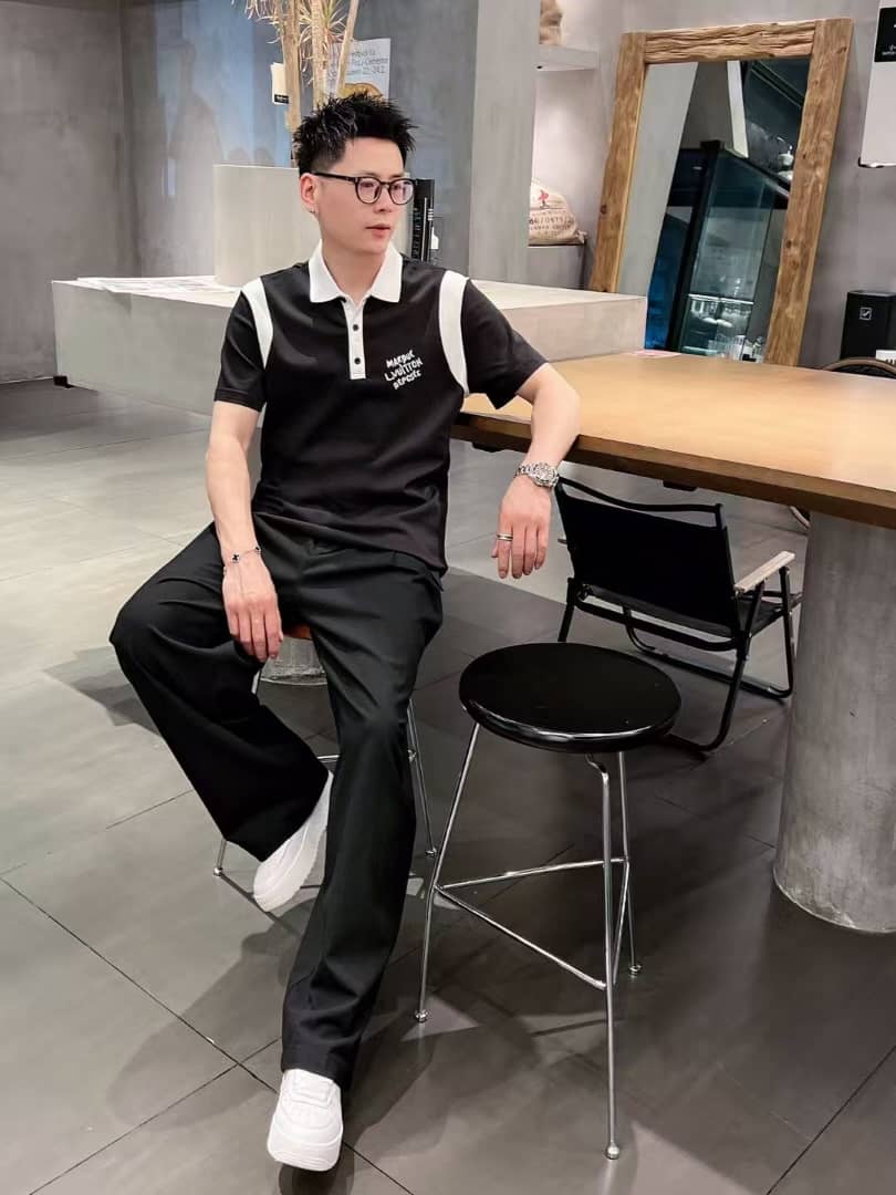 Louis Vuitton - Embroidered Bicolor Polo T-Shirt