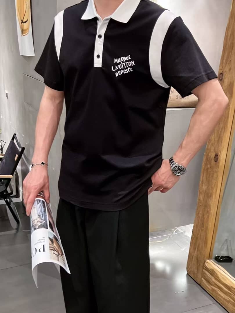 Louis Vuitton - Embroidered Bicolor Polo T-Shirt