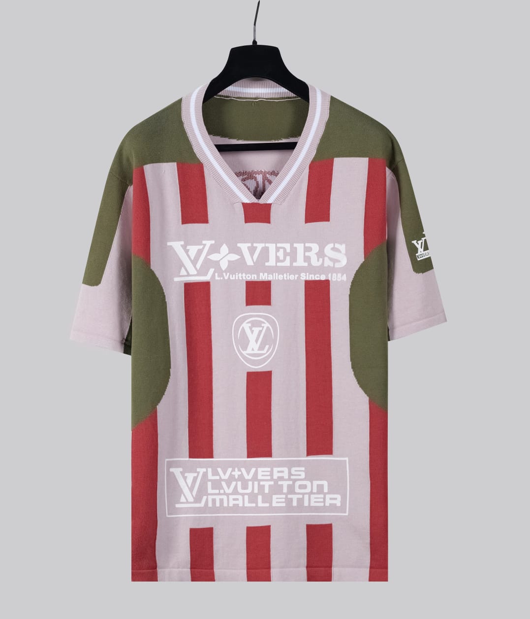 Louis Vuitton - "V Vers" Graphic Knit Jersey - Pink & Green