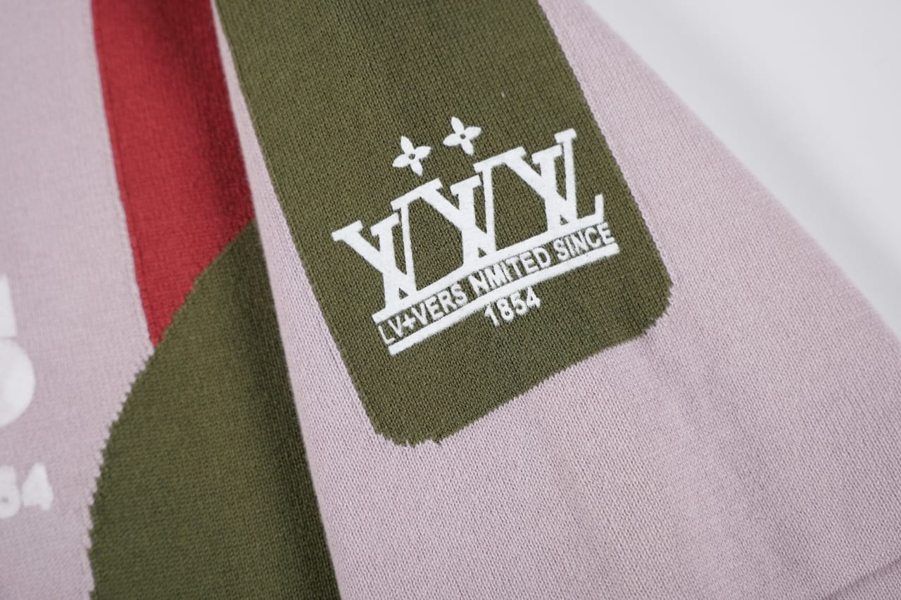 Louis Vuitton - "V Vers" Graphic Knit Jersey - Pink & Green