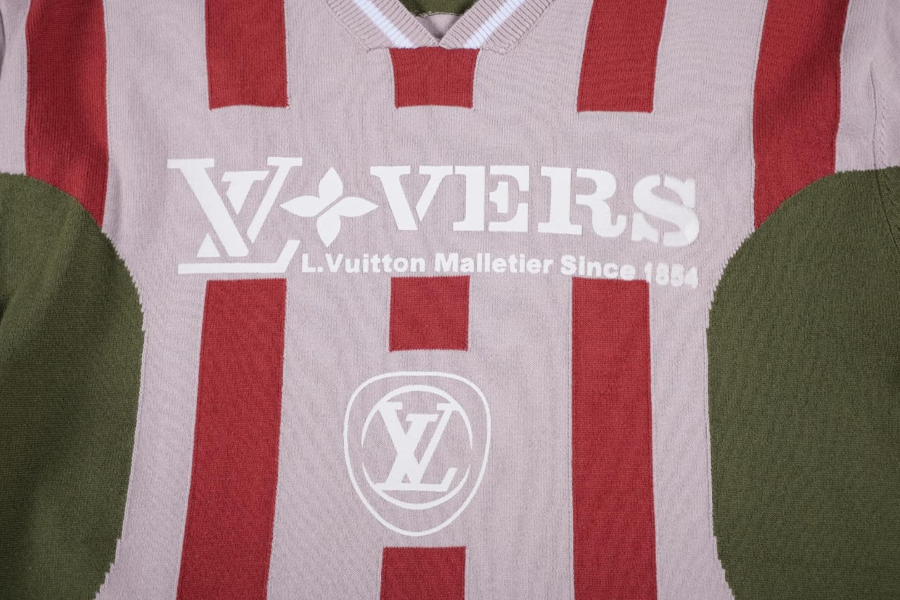 Louis Vuitton - "V Vers" Graphic Knit Jersey - Pink & Green