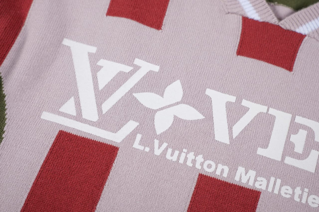 Louis Vuitton - "V Vers" Graphic Knit Jersey - Pink & Green