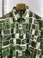 Hermes - Green Equestrian Motif Long-Sleeve Shirt