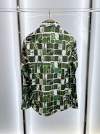 Hermes - Green Equestrian Motif Long-Sleeve Shirt