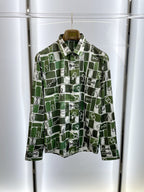 Hermes - Green Equestrian Motif Long-Sleeve Shirt