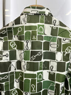 Hermes - Green Equestrian Motif Long-Sleeve Shirt