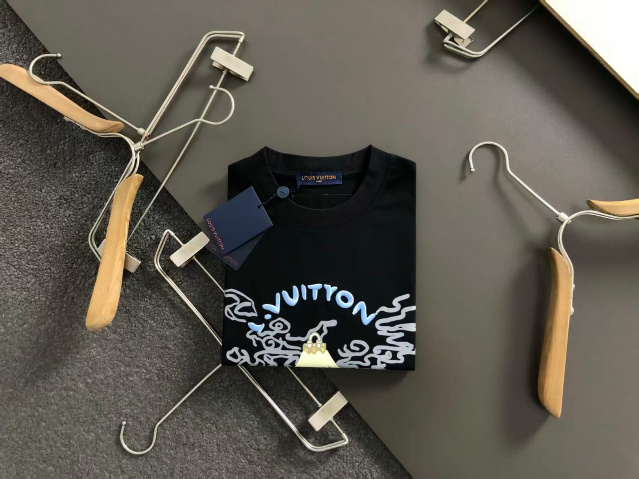Louis Vuitton - Black Eruption Volcano T-Shirt - Since 1854