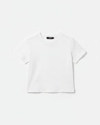 Fendi Kids - Minimalist T-Shirt & Denim Shorts Set (Optic White & Light Wash)