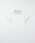 Dior Kids - Tipped Polo Shirt & Denim Shorts Set (Ice Blue & Light Grey)