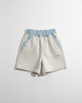 Dior Kids - Tipped Polo Shirt & Denim Shorts Set (Ice Blue & Light Grey)