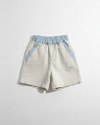 Dior Kids - Tipped Polo Shirt & Denim Shorts Set (Ice Blue & Light Grey)