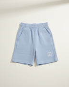 Fendi Kids - Tipped Polo & Sweatshorts Set (Optic White & Sky Blue)