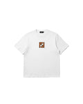 Fendi - FF O'Lock Chenille Embroidered Heavyweight T-Shirt (Optic White & Tobacco)