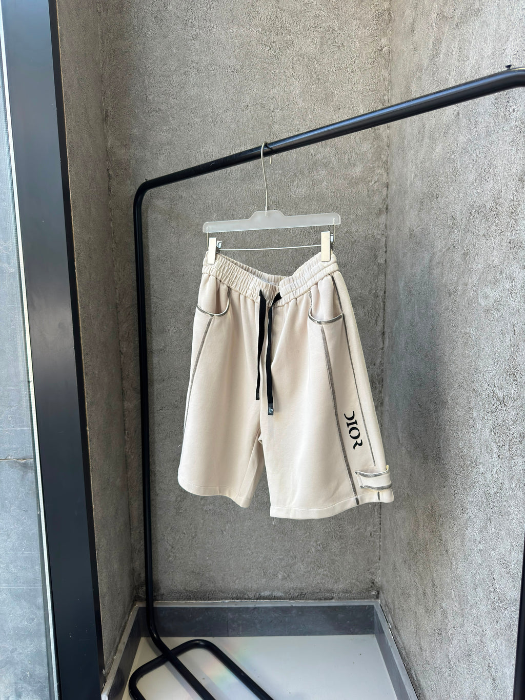 Dior - Piping Detail Luxury Sweatshorts (Alabaster Cream)