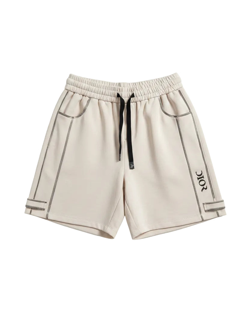 Dior - Piping Detail Luxury Sweatshorts (Alabaster Cream)