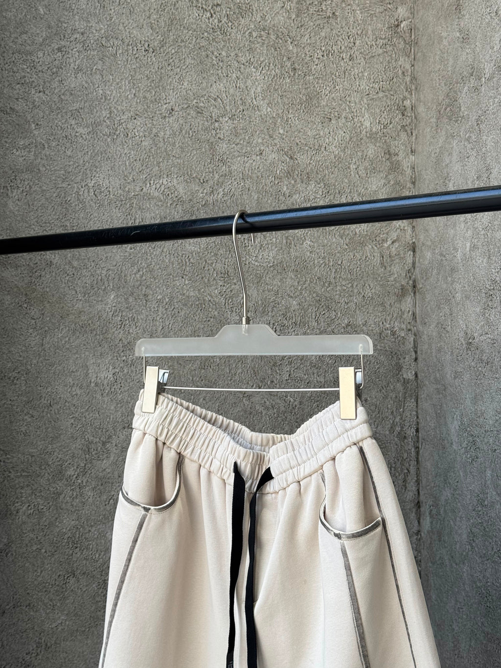 Dior - Piping Detail Luxury Sweatshorts (Alabaster Cream)
