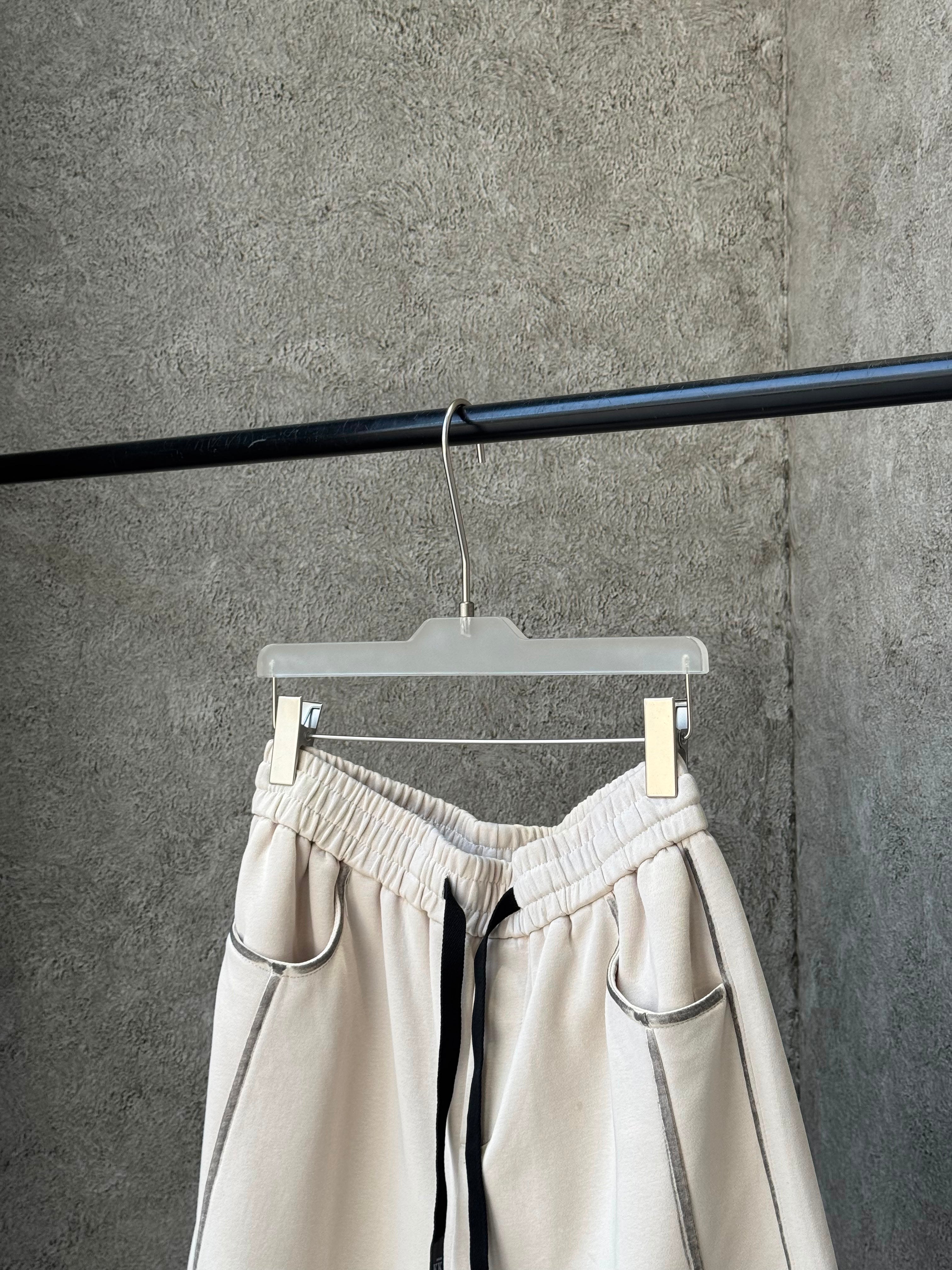 Dior - Piping Detail Luxury Sweatshorts (Alabaster Cream)