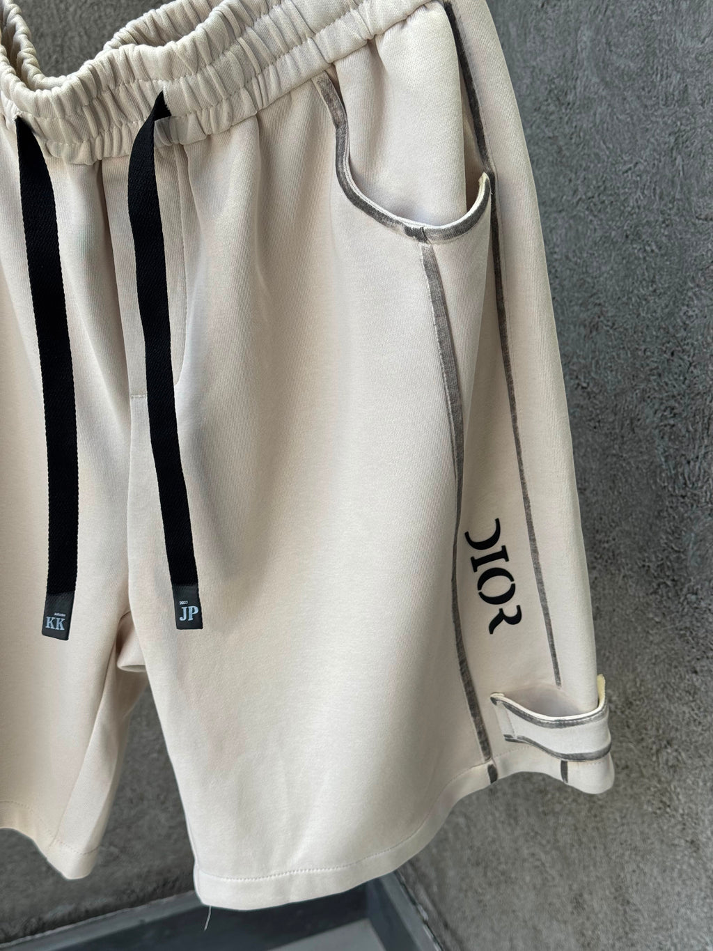 Dior - Piping Detail Luxury Sweatshorts (Alabaster Cream)
