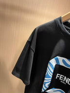 Fendi - Marble Framed Logo Heavyweight T-Shirt (Onyx Black)