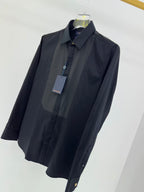 Louis Vuitton - Contrast Bib Formal Evening Shirt (Midnight Black)