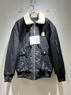 Loewe Shearling-Collar Anagram Bomber Jacket