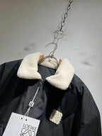 Loewe Shearling-Collar Anagram Bomber Jacket