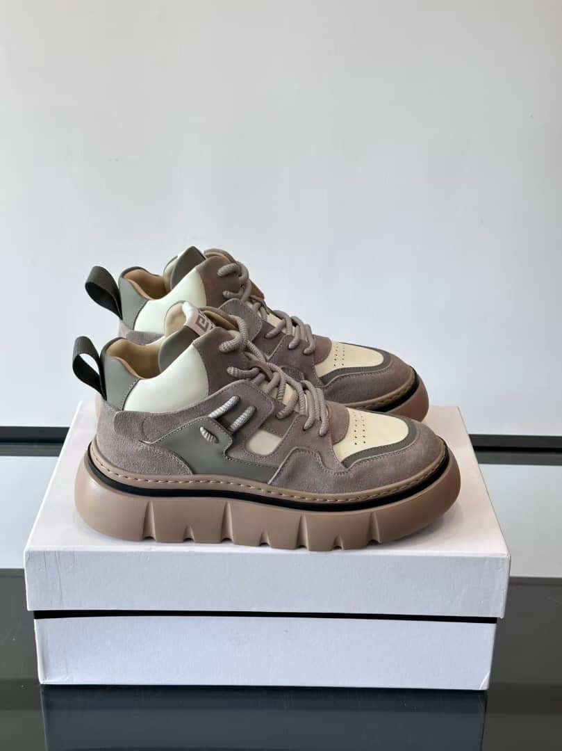 Givenchy - Color-Block Suede & Leather High-Top Sneakers - Grey/White