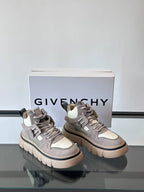 Givenchy - Color-Block Suede & Leather High-Top Sneakers - Grey/White