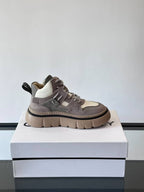 Givenchy - Color-Block Suede & Leather High-Top Sneakers - Grey/White
