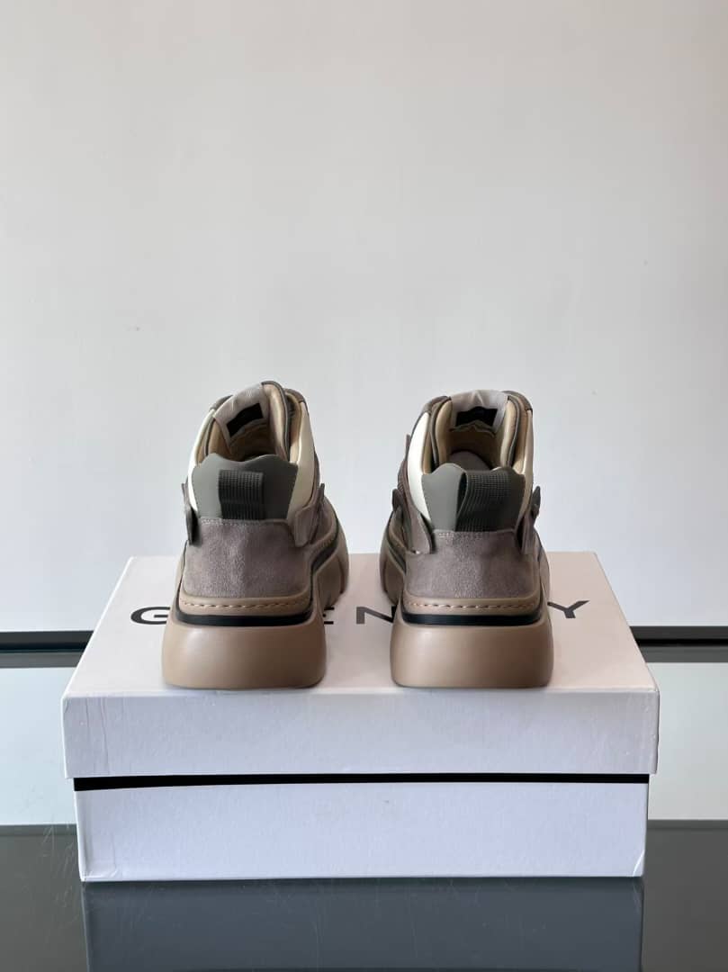 Givenchy - Color-Block Suede & Leather High-Top Sneakers - Grey/White
