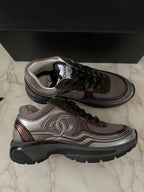 Chanel - Mixed-Media Mesh & Patent Sneakers