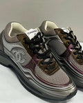Chanel - Mixed-Media Mesh & Patent Sneakers