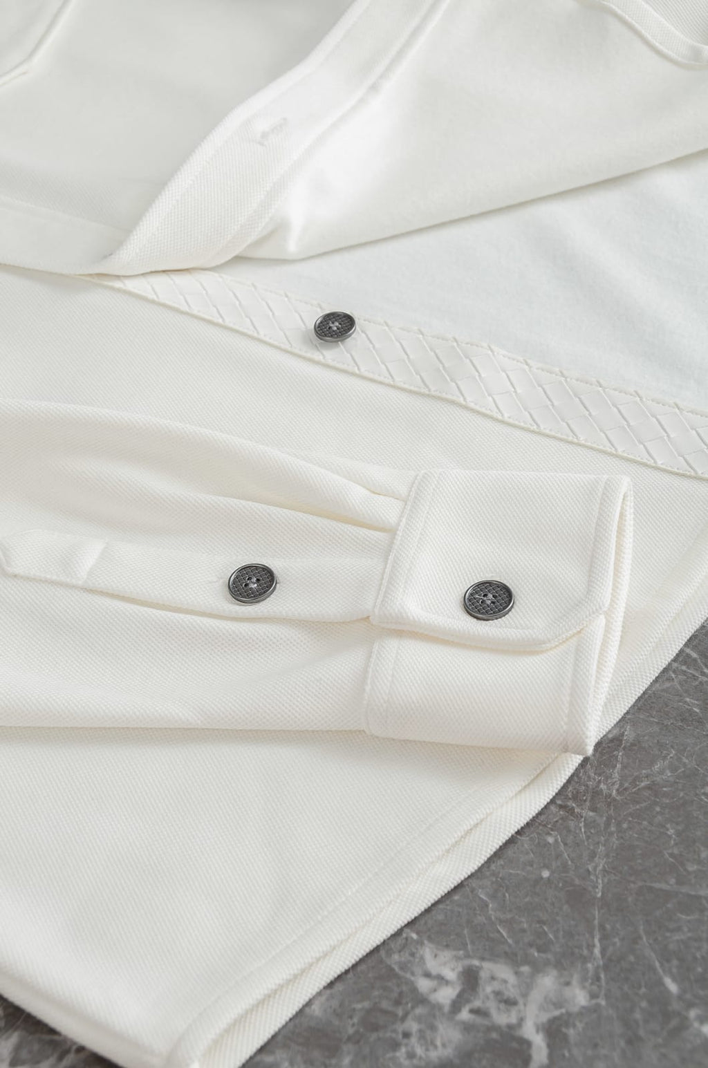Bottega Veneta - Long-Sleeve Shirt with Intrecciato Leather Pocket Detail