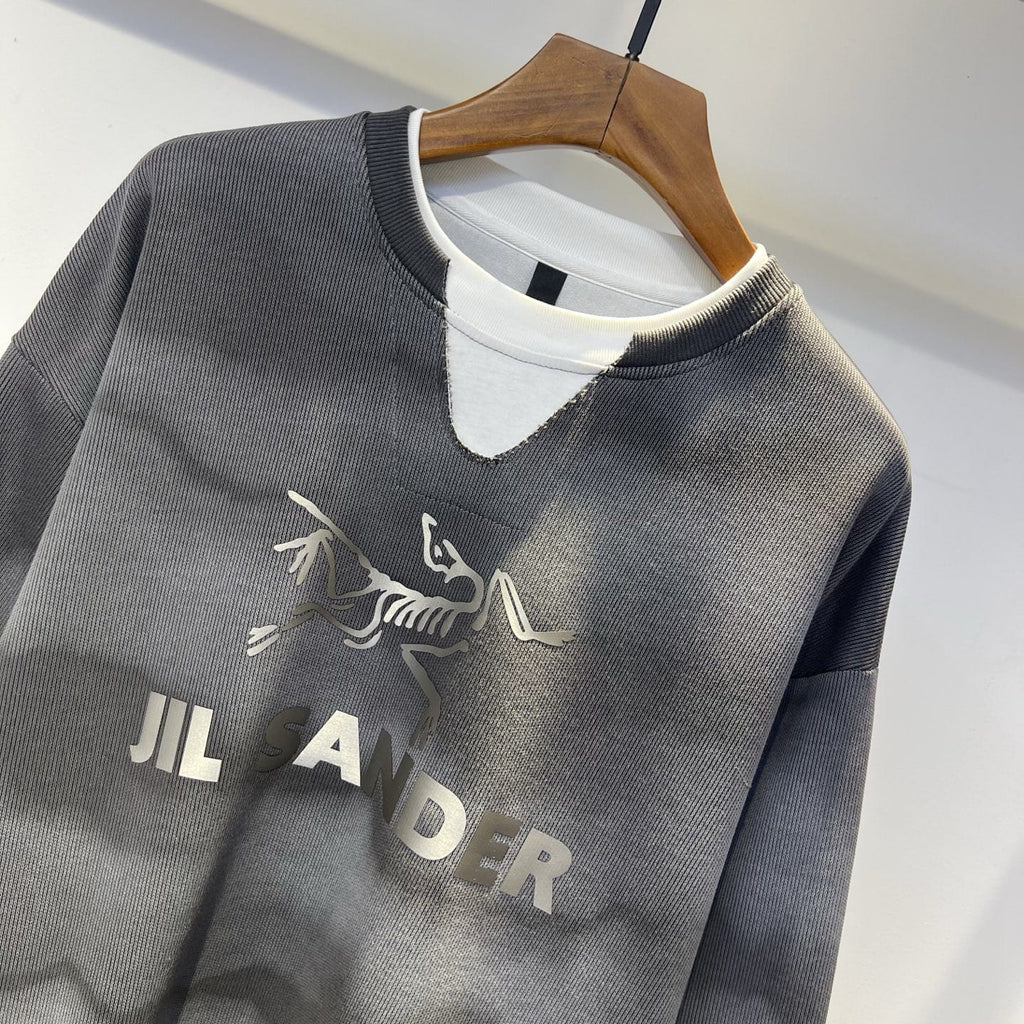 Arc'teryx x Jil Sander - Tie-Dye Skeleton Logo Layered Sweatshirt