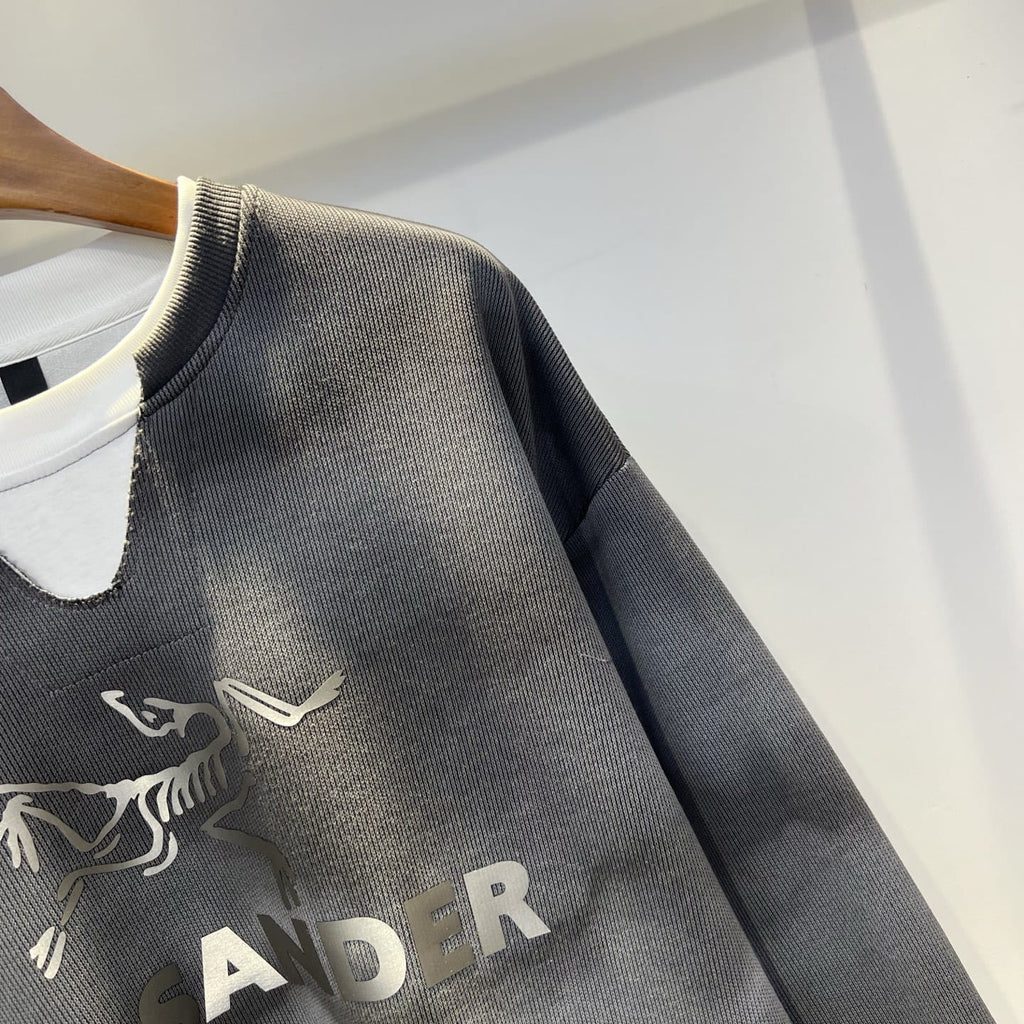 Arc'teryx x Jil Sander - Tie-Dye Skeleton Logo Layered Sweatshirt
