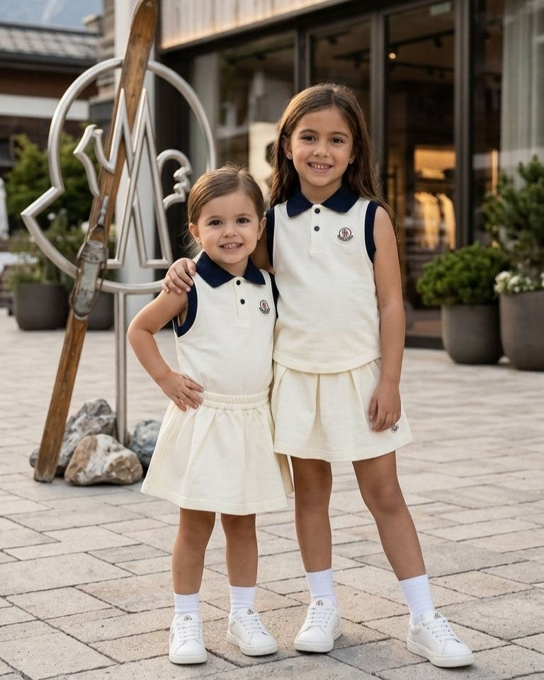Moncler Girls - Sleeveless Piqué Polo Top