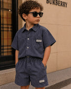 Burberry Kids - Charcoal Grey Shorts