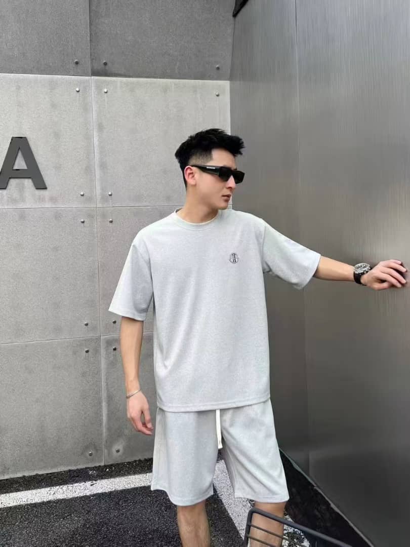 Moncler - Grey T-Shirt & Shorts Set