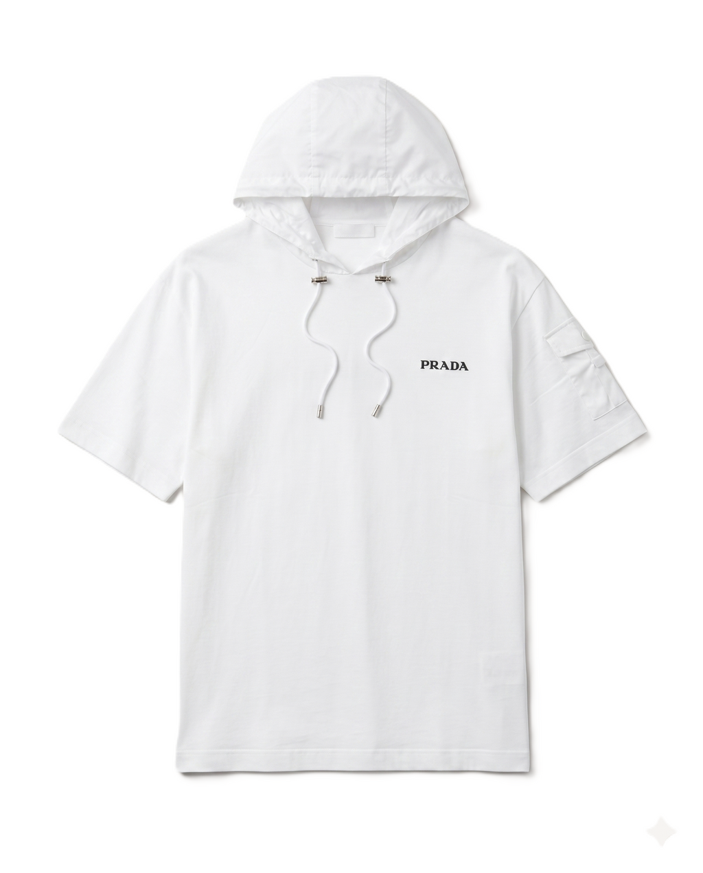 Prada - White Hooded T-Shirt