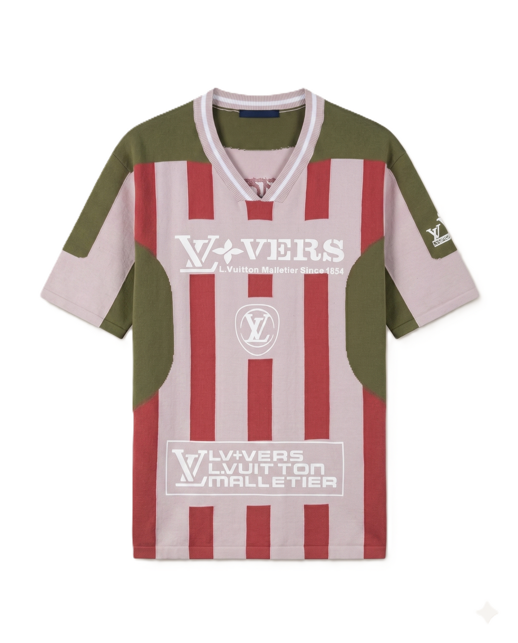 Louis Vuitton - "V Vers" Graphic Knit Jersey - Pink & Green