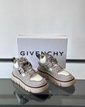 Givenchy - Grey & Beige Suede and Leather High-Top Sneakers with Chunky Sole